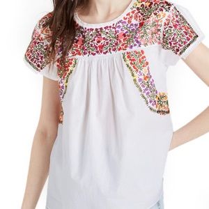 Madewell embroidered top